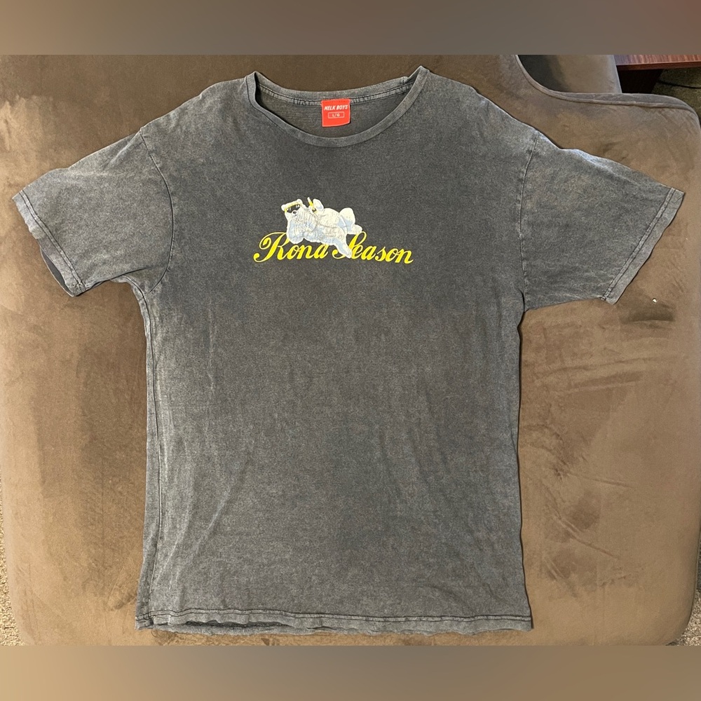 Full Send Rona Season Szn Nelk Boys Blue Washed Short Sleeve Tee Logo L